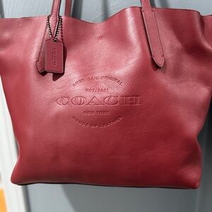 Authentic Coach Burgundy Leather Tote